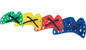 TYR Catch Paddles - Color coded by size