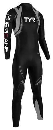 TYR Hurricane Category 3 C3 Male Wetsuit - Black/Silver (064)