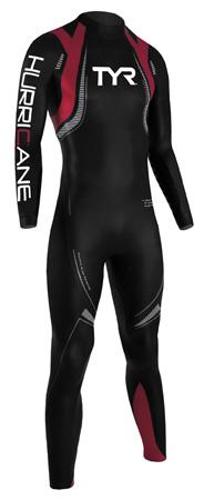 TYR Hurricane Category 5 C5 Male Wetsuit - Black/Red (002)