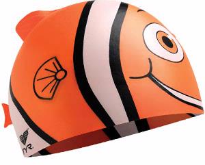 TYR Happy Jr. Silicone Swim Cap (Orange)
