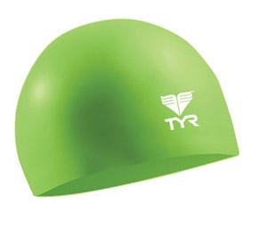 TYR Junior Solid Silicone Cap - Apple Green (326)