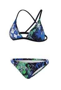 TYR Laguna Seca Triangle Bra w/1" Bottom (Blue/Green - 487)