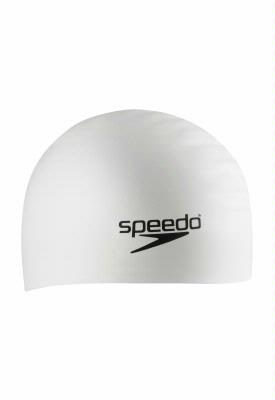 Speedo Silicone Long Hair Cap - White