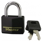 Master Lock Covered Brass Key Lock - Black