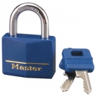 Master Lock Covered Brass Key Lock - Blue