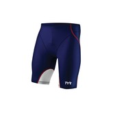 TYR Carbon 9'' Tri Short - Navy/Red (404)