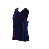 TYR Carbon Male Tank Zip- Navy/Red (404)