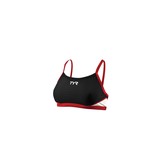 TYR Carbon Female Thin Strap Tri Top- Black/Red (002)