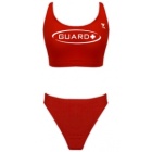 TYR Guard Durafast Workout Bikini (Red amp; Navy)
