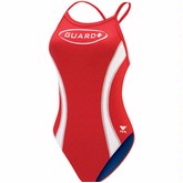 TYR Guard Female Splice Diamondback - Red/White (641)