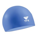 TYR Junior Solid Silicone Cap - Royal (428)