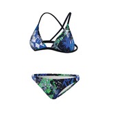 TYR Laguna Seca Triangle Bra w/1" Bottom (Blue/Green - 487)
