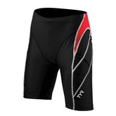 TYR Competitor Female 8'' Tri Short - Black/Red (002)