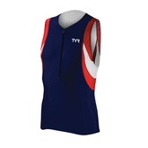 TYR Competitor Male Singlet - Navy/Red (404)