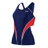 TYR Competitor Female Fitted Tankini - Navy/Red (404)