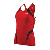 TYR Carbon Female Tank - Red/Black (640)