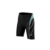 TYR Competitor Female 8'' Tri Short - Black/LT Blue (128)