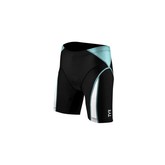 TYR Competitor Female 6'' Tri Short - Black/LT Blue (128)