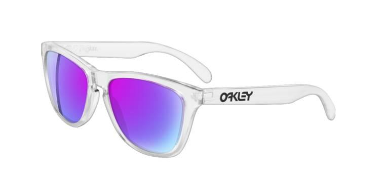 Frogskins Sunglass - Polished Clear/ Violet Iridium - click to enlarge/shrink Frogskins Sunglass - Polished Clear/ Violet Iridium