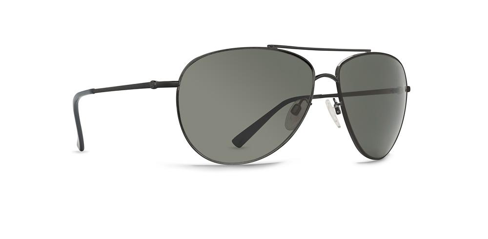 Wingding Sunglass - Black Satin/ Grey