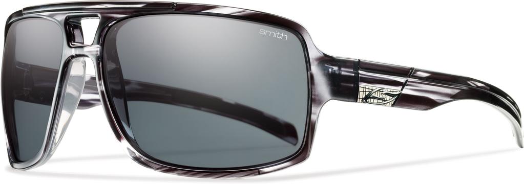 Swindler Sunglass - Black Stripe/ Grey Polarized