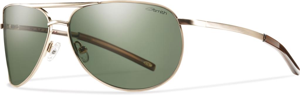 Serpico Slim Sunglass - Gold/ Grey Green Polarized