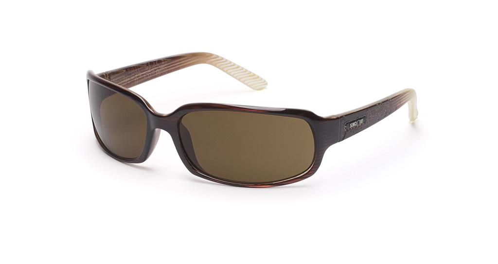 Uptown Sunglass - Brown Stripe Lazer/ Brown Polarized