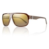 Gibson Sunglass - Brown Wood/ Gold Gradient Mirror Polarized