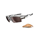 Fast Jacket™ XL Sunglass - Silver/ OO Black Iridium Polarized