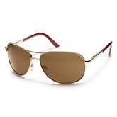 Aviator Sunglass - Gold/ Brown Polarized