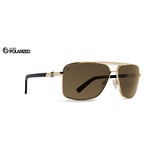 Metal Stache Sunglass - Gold Satin/ Bronze Polycarbonate Polarized