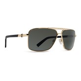 Metal Stache Sunglass - Gold Satin/ Vintage Grey