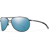 Serpico Slim Sunglass - Matte Black/ Blue Mirror Polarized