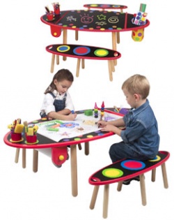 Super Art Table with Paper Roll - click to enlarge Super Art Table with Paper Roll
