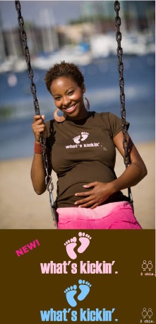 What's Kickin'-Short Sleeve Maternity Tee - click to enlarge What's Kickin'-Short Sleeve Maternity Tee