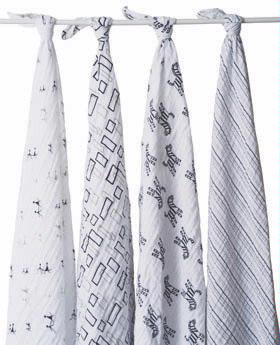 Muslin Swaddling Wrap/Paparazzi-4 Pack - click to enlarge Muslin Swaddling Wrap/Paparazzi-4 Pack