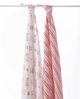 Muslin Swaddling Wrap/Princess Posie-2 Pack - click to enlarge Muslin Swaddling Wrap/Princess Posie-2 Pack