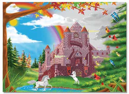 60 Piece-Jigsaw Puzzle/Enchanted Castle - click to enlarge 60 Piece-Jigsaw Puzzle/Enchanted Castle