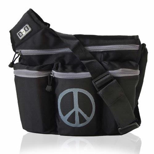Black with Peace Sign Diaper Bag - click to enlarge Black with Peace Sign Diaper Bag