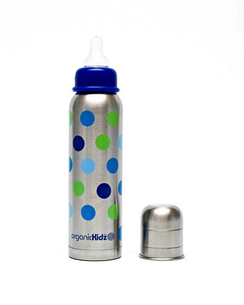 9 OZ.NARROW NECK BOTTLE (BLUE DOTS) - click to enlarge 9 OZ.NARROW NECK BOTTLE (BLUE DOTS)