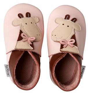 Soft Sole Shoe (Pink Giraffe)