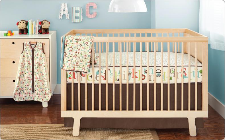 No Bumper-Complete Sheet Bedding Set (Alphabet Zoo)