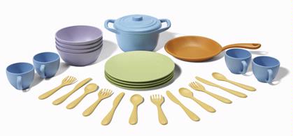 Recycled Plastic Cookware and Dining Set - click to enlarge Recycled Plastic Cookware and Dining Set
