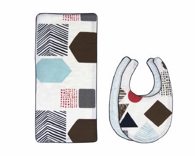 Geometry/Sky Bib/Burp Set