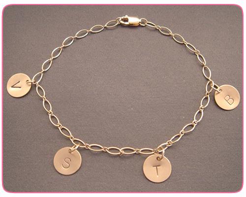 14K Gold Mini Disc Bracelet