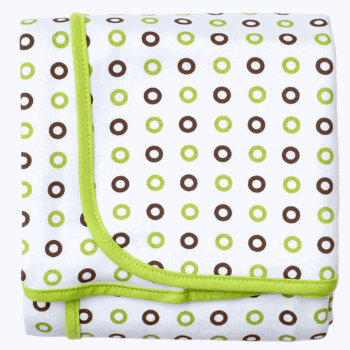 Receiving Blanket (green circles) - click to enlarge Receiving Blanket (green circles)