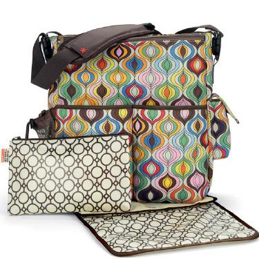 Duo Diaper Bag/Jonathan Adler-Multi Wave - click to enlarge Duo Diaper Bag/Jonathan Adler-Multi Wave