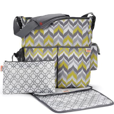 Duo Diaper Bag/Jonathan Adler-Flame Yellow - click to enlarge Duo Diaper Bag/Jonathan Adler-Flame Yellow