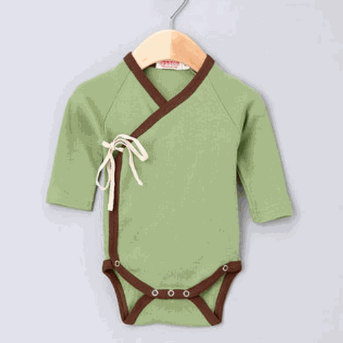 Organic Cotton Baby Kimono (Green) - click to enlarge Organic Cotton Baby Kimono (Green)