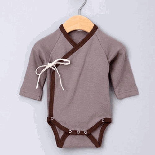 Organic Cotton Baby Kimono (Mushroom) - click to enlarge Organic Cotton Baby Kimono (Mushroom)